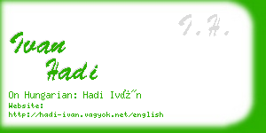 ivan hadi business card